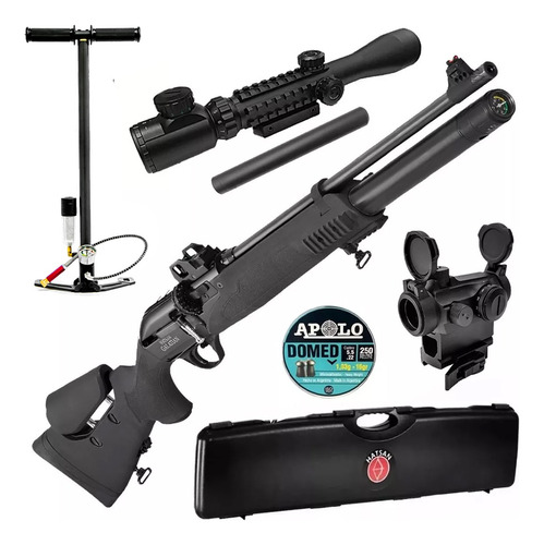 Rifle Hatsan Galatian 4 Pcp Inflador Estuche Mira Zoom Luz 