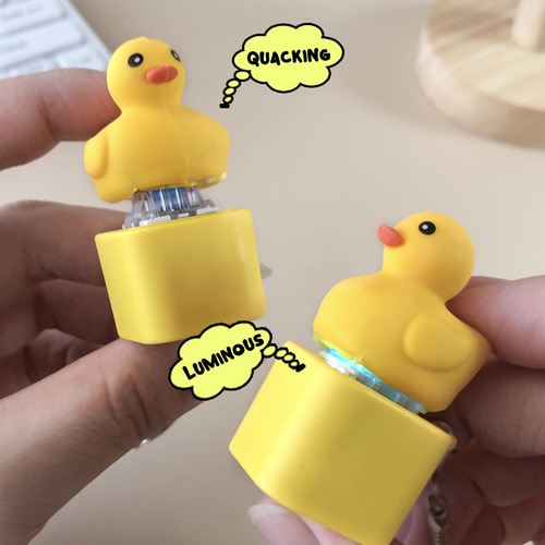 Duckys Quacking Fidget Keychain, Ducky Caps Keychain, Duck