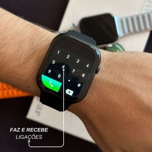 Xh9 48 Mm Trava Pulseira Smartwatch Ios Android Caixa Preto Pulseira Preto Bisel Preto Desenho Da Pulseira Mesh