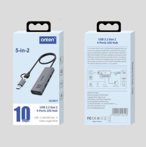 Hub 2 En 1 Usb-c+3.0 - Usb 3.2 Gen2x2 Port+usb-c 3.2 Gen2x2