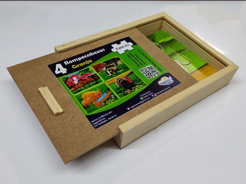 Imagen 2 de 9 de Rompecabezas De Madera Para Niños X 4 Ingeniacrea 6 Pzas C/u