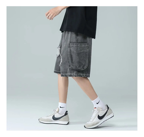 Pantalones Cortos De Mezclilla De Moda Para Hombre, Ropa De