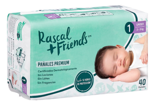 Pañales Bebé Rascal Friends T-1 - Unidad a $1022