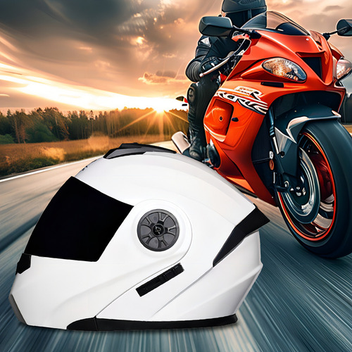 Echoarmor Casco Abatibles Para Moto Con Gafas Internas Dot Certificado Casco Integral Abatible Para Motocicleta Cascos Para Con Doble Visera 991 Blanco S 55-56