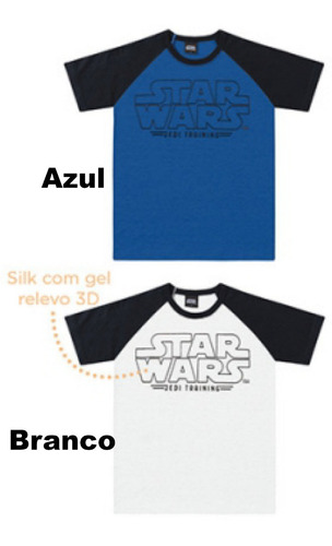 Camiseta Star Wars Manga Raglan Meia Malha Tam.  4à10  02491