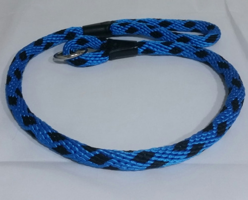 Lazo Cordón Collar Ahogo Para Perros Azul Negro