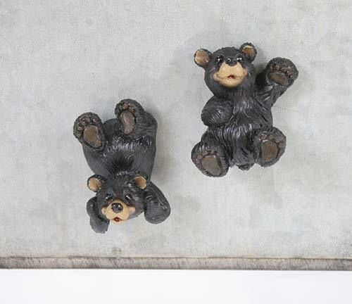 Playful Bear Midnight Black 2 X 2 Imanes De Piedra De Resina