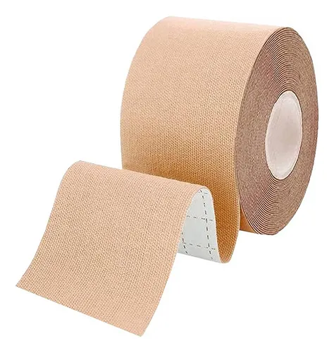 Cinta elástica de vendaje Kinésio de 5 cm x 5 m, kit con 3 pulgadas, color beige