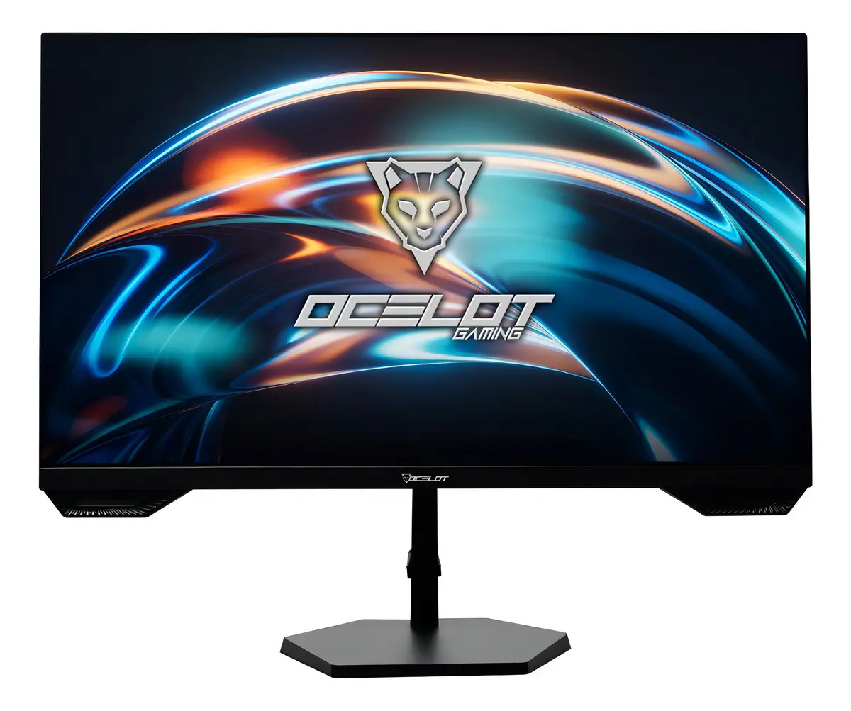 Monitor Gamer Ocelot 24 Pulgadas Plano Con Bocinas Led Panel Ips Full Hd 144 Hz Freesync 2 HDMI 1 DP 1 Audio Out Vesa 100 x 100 Color Negro