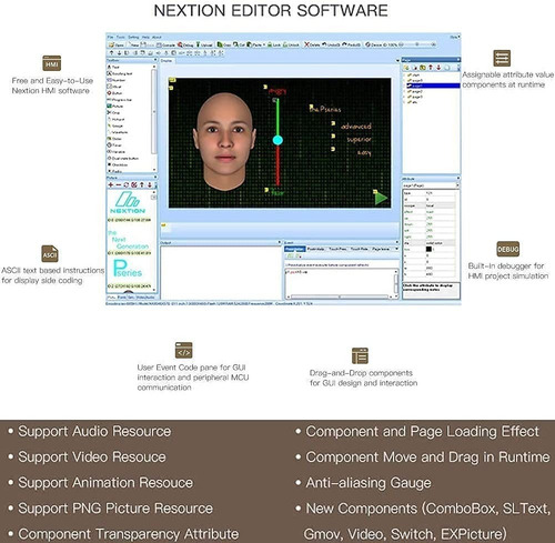 Pantalla Táctil Nextion Intelligent 10.1 Nx1060p101-011r-i
