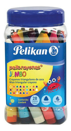 Crayones Jumbo Pelikan 28 Piezas Redondos