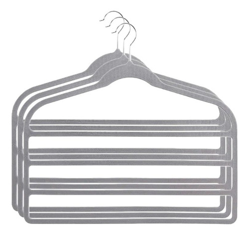 Set De Ganchos Para Pantalón 3pzas Good & Good Color Gris