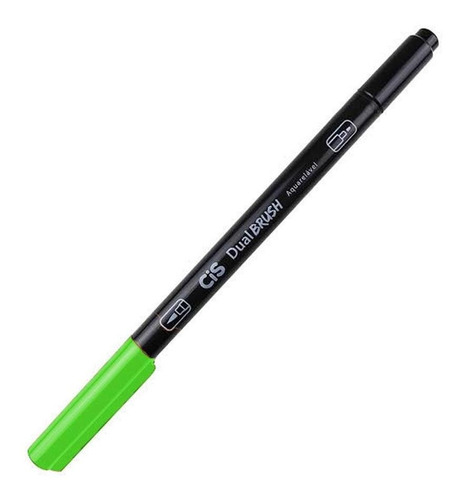 Caneta Cis Aquarelavel Dual Brush Verde Neon 47