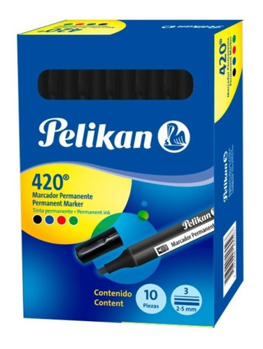 Marcador Permanente Pelikan 420 Negro Caja *60 Unidades