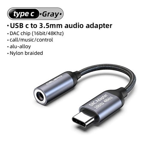 Imagen 5 de 7 de Adaptador Audio Usb C - Auxiliar Hembra Jack 3.5mm - Celbro