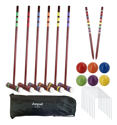 Juegoal Juego De Croquet De Lujo Para Seis Jugadores Con Maz