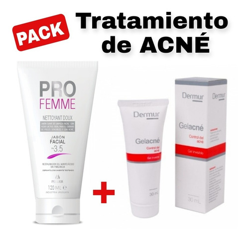 Pack Tratamiento Acné. Jabón Facial Ph Neutro + Gelacne 
