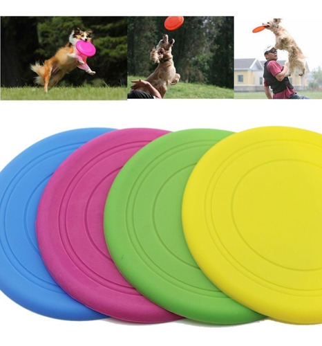 Imagen 6 de 8 de Perro Mascota Juega Disco Volador Frisbee Entrena Divertido