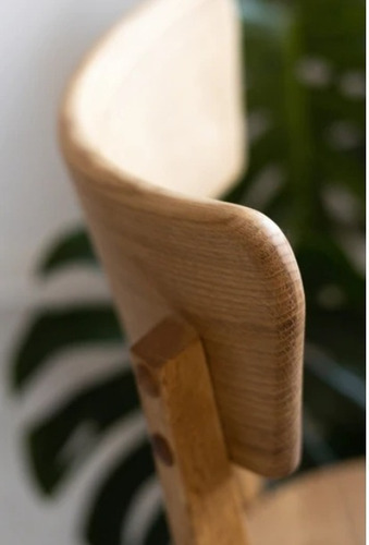 Imagen 2 de 4 de Silla Para Comedor Madera 100% Maciza Roble Ref: Maciza501