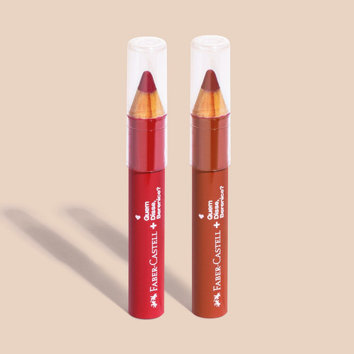 Combo Qdb E Faber-castell Lápis Jumbo 3 Em 1: Damasco 1,2g