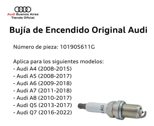 Bujía De Encendido Audi A5 2011 Al 2017