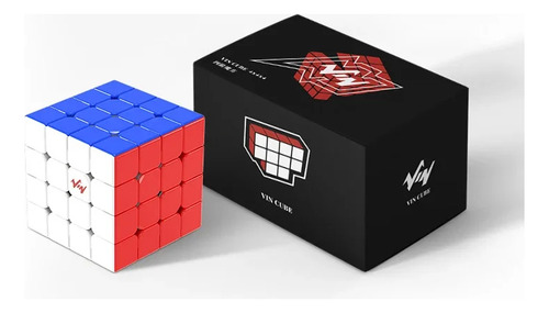 Rompecabezas Vin Cube Uv Edition Magnetic Speed Cube, 4 X 4 Estructura Vin Uv