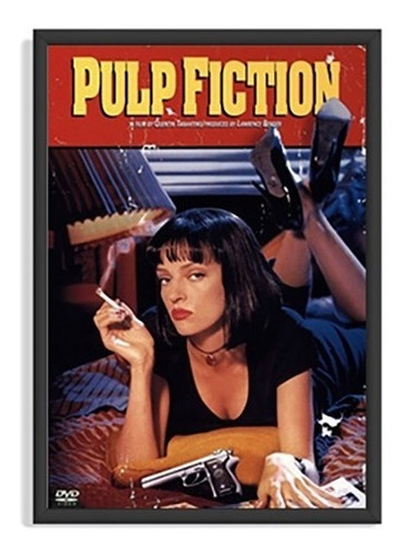 Rdg - Cuadro Pulp Fiction Personalizado Vidrio 30x40 Cms.