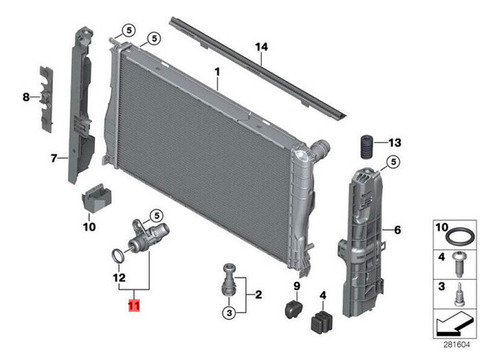 Conector Manguera Refrigeracion 135is 3.0l 2012 A 2013