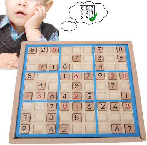 Tablero De Madera Sudoku Con Cajón Bloque De Madera Digit...