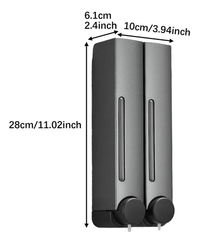 Monte De Pared Liquid Soap Dispenser Dispenser Cabeza Doble