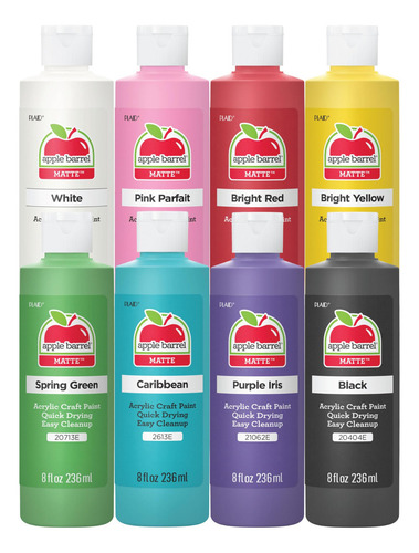 Set De 8 Pinturas Acrílicas Apple Barrel