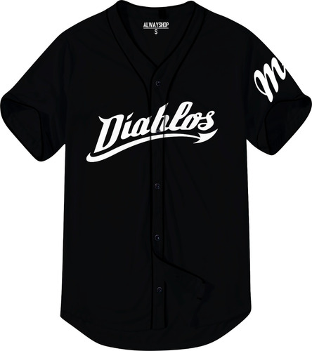 Camisola Jersey Diablos Rojos De Mexi M4 Negro Ch M G Eg 2eg