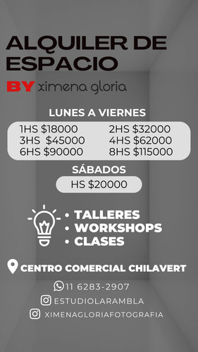 Estudio Fotografico Producciones Videos Y Alquiler Salas