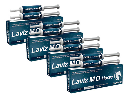 Kit 04 Laviz Mo Horse Suplemento P/ Equinos 2x40g Lavizoo