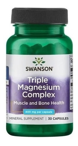 Triple Magnesio Complex  Swanson, 30caps - 400mg , Agronewen