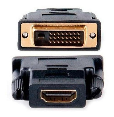Imagem 3 de 5 de Conector Adaptador Dvi X Hdmi Fêmea 24+1 Banhado
