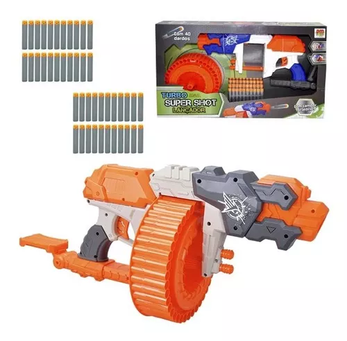 Lançador Metralhadora Automático Estilo Nerf Com 40 Dardos com o Melhor  Preço é no Zoom