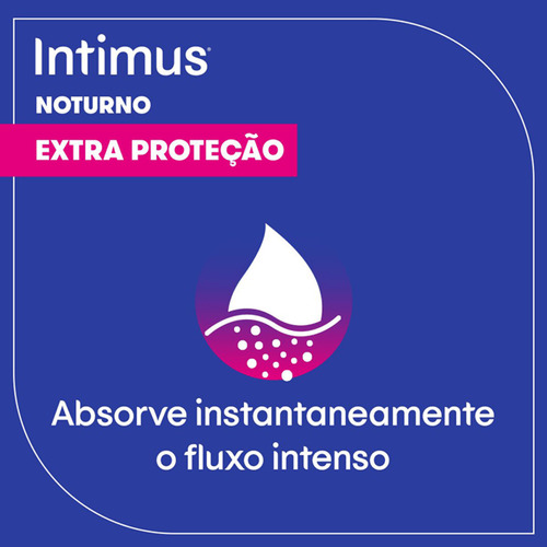 Absorvente Noturno Extra Proteção Com Abas 8 Unidade Intimus