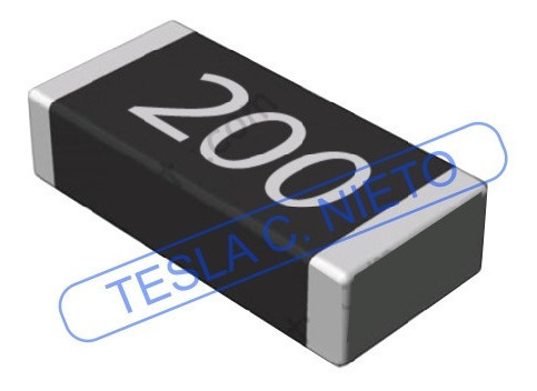 Resistencia 200r, 20 Ohm Smd 20 Pz Tamaño 1206 