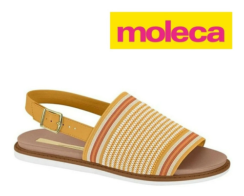 Sandália, Zapatilla Moleca Multi Mostaza Con Elástico. 