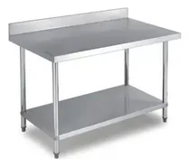 Comprar Mesada Lisa 1.50m C\u002Fzócalo Y Estante Lundar Bv700-150b