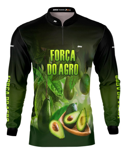 Camisa Agro Brk Cultivo Frutas Produtor De Abacate Com Uv50+