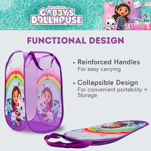 Dreamworks Gabby's Dollhouse - Cesta Plegable De Almacenamie