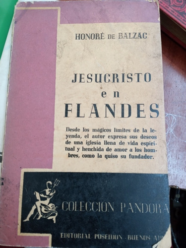 Jesucristo En Flanders Adiós Honoré De Balzac Ed Poseidón