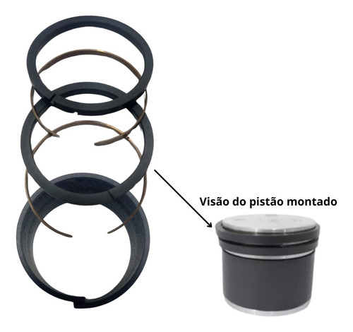 Kit Anel Compressor Ar Isento Médico Odontológico 46,5mm