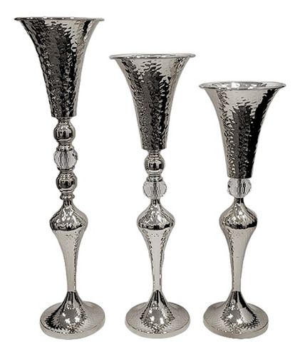 Candelabro Para Velas Centro De Mesa Set X3 Unid Premium 