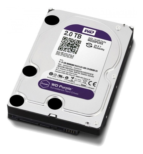 Disco Duro 2tb Wd Purple Cctv 24/7 5400rpm