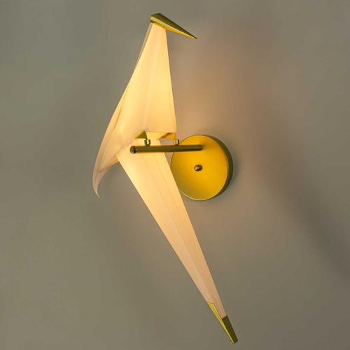 Arandela Perch Bird Pássaro Origami Led 6w St1760 Estrutura Dourado 127/220V