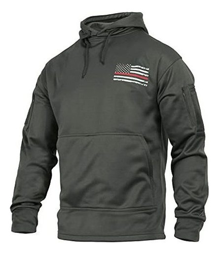 Rothco Thin Red Concealed Carry Sudadera Con Capuch