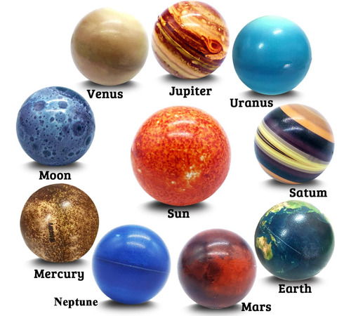 Bolas Antiestrés Del Sistema Solar, Bolas De Planetas Solare